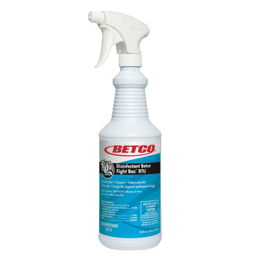 Fight-Bac RTU Disinfectant - 32 oz, Spray Bottle, 12/Case