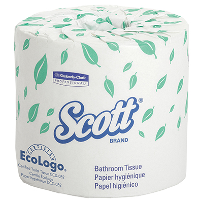 Scott® Essential™ Standard Roll Toilet Tissue - 1-Ply, White, 1,210 Count, 80/Case