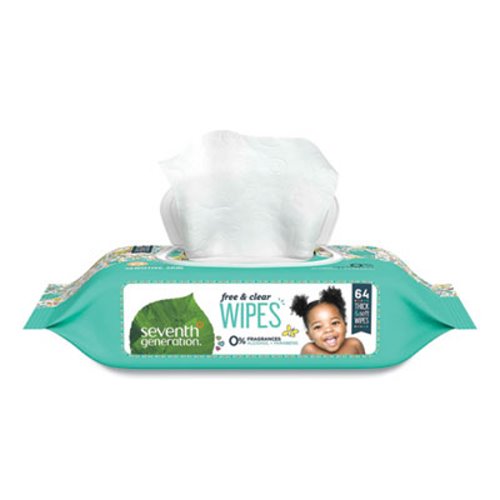 Seventh Generation Free & Clear Baby Wipes SEV34208CT 12 packs/case