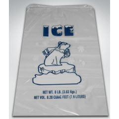 8# Draw String Ice Bag With Stock Print 500/case