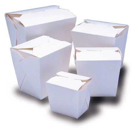 Fold-Pak® 16 oz White Carryout Food Pail 500/case