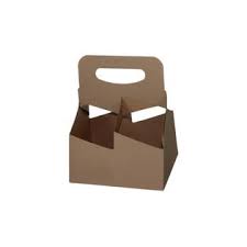 4-Cup Kraft Carrier holds up to 24oz 250/Case