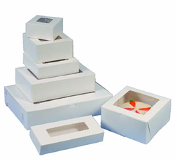 BOXit® Window Bakery Box - 10in x 10in x 5in, White