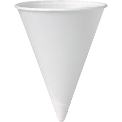 Konie® 40KR 4 oz Rolled Rim White Paper Cone Cups 5,000/case