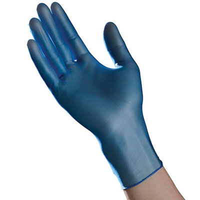 Tradex® Ambitex® Blue Vinyl Gloves, Lightly Powdered, Large, 1000 gloves
