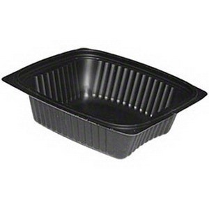 ClearView™ Micromax® 16 Oz Black Microwavable Container, 250/Cs