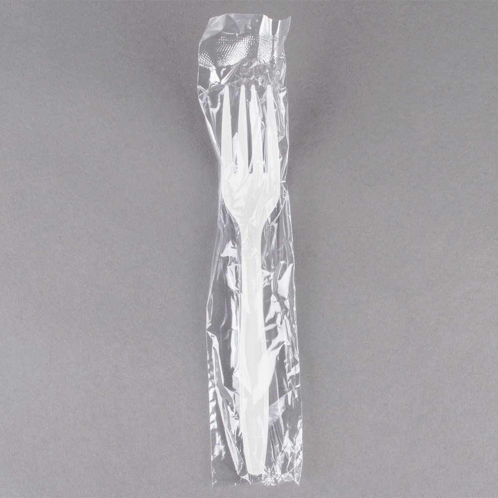 Medium Fork, White, Wrapped, 1M/Cs