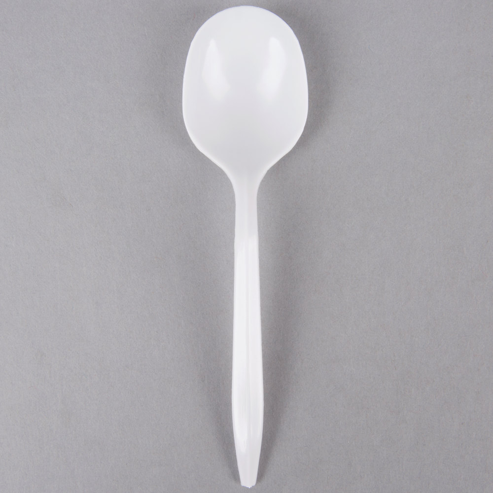 Bulk Medium Soup Spoon, White, 1M/Cs