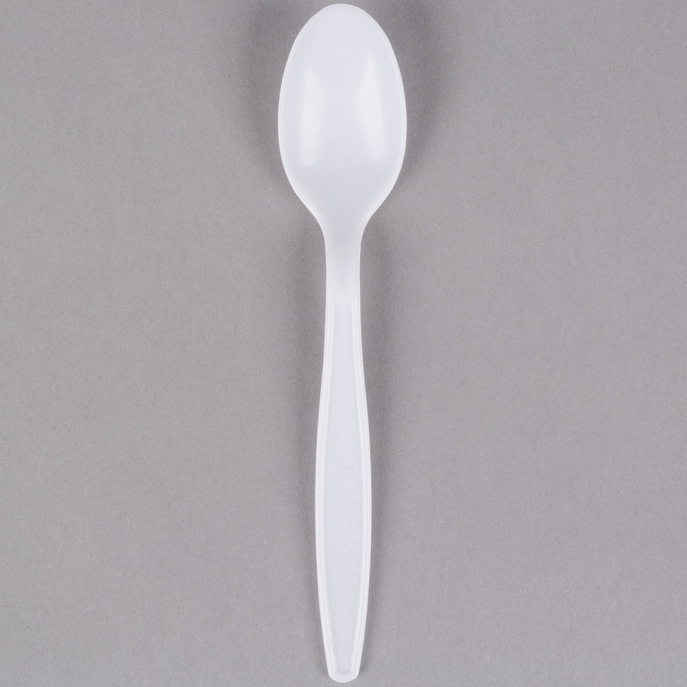 Bulk Heavy Weight Teaspoon, White, 10 Boxes, 100 Per Box