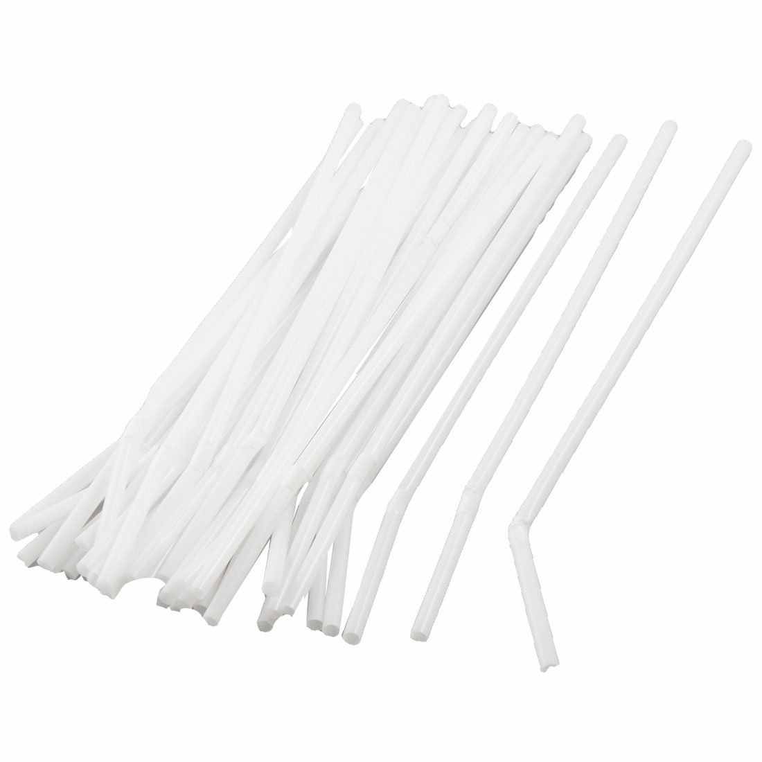 Individually Wrapped Flexible White Straws, 7-3/4, 25/400