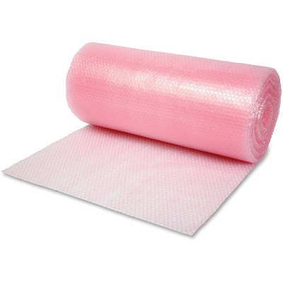 Anti-Static Bubble Wrap Roll - 48" x 250', 1/2" Thick, P12, S24, Pink