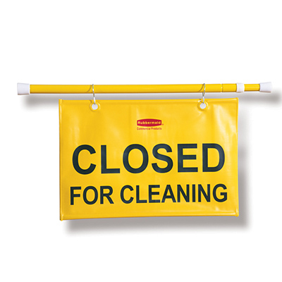 Rubbermaid® Closed for Cleaning Doorway Sign, 28 in - 50 in, 6/Case