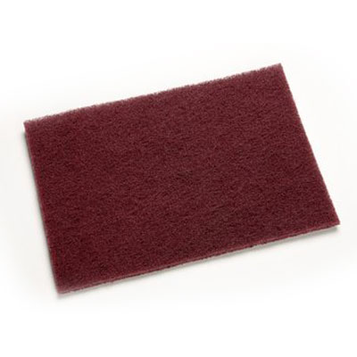 Scotch-Brite™ General Purpose Hand Pad 7447B - Maroon, 6" x 9", 60/Case