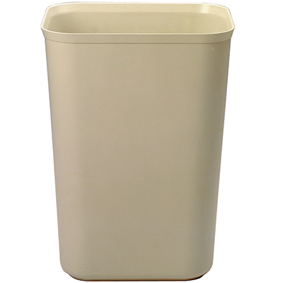Rubbermaid® Fire Resistant Wastebasket - 40 Quart, Beige, 4/Case