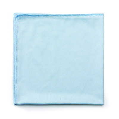 Rubbermaid HYGEN™ Microfiber Glass and Mirror Cloth - Blue, 12/Case