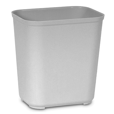 Rubbermaid® Fire Resistant Wastebasket - 28 Quart, Gray, 6/Case