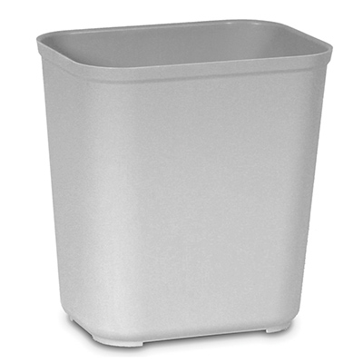 Rubbermaid® Fire Resistant Wastebasket - 28 Quart, Gray, 6/Case