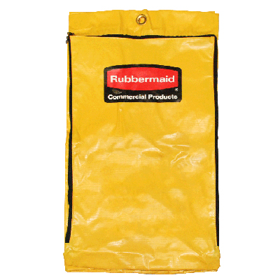 Rubbermaid® Cleaning Cart Replacement Vinyl Bag with Zipper - 24 gallon, Yellow