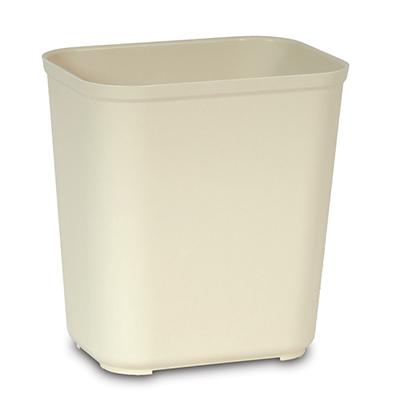 Rubbermaid® Fire Resistant Wastebasket - 28 Quart, Beige, 6/Case