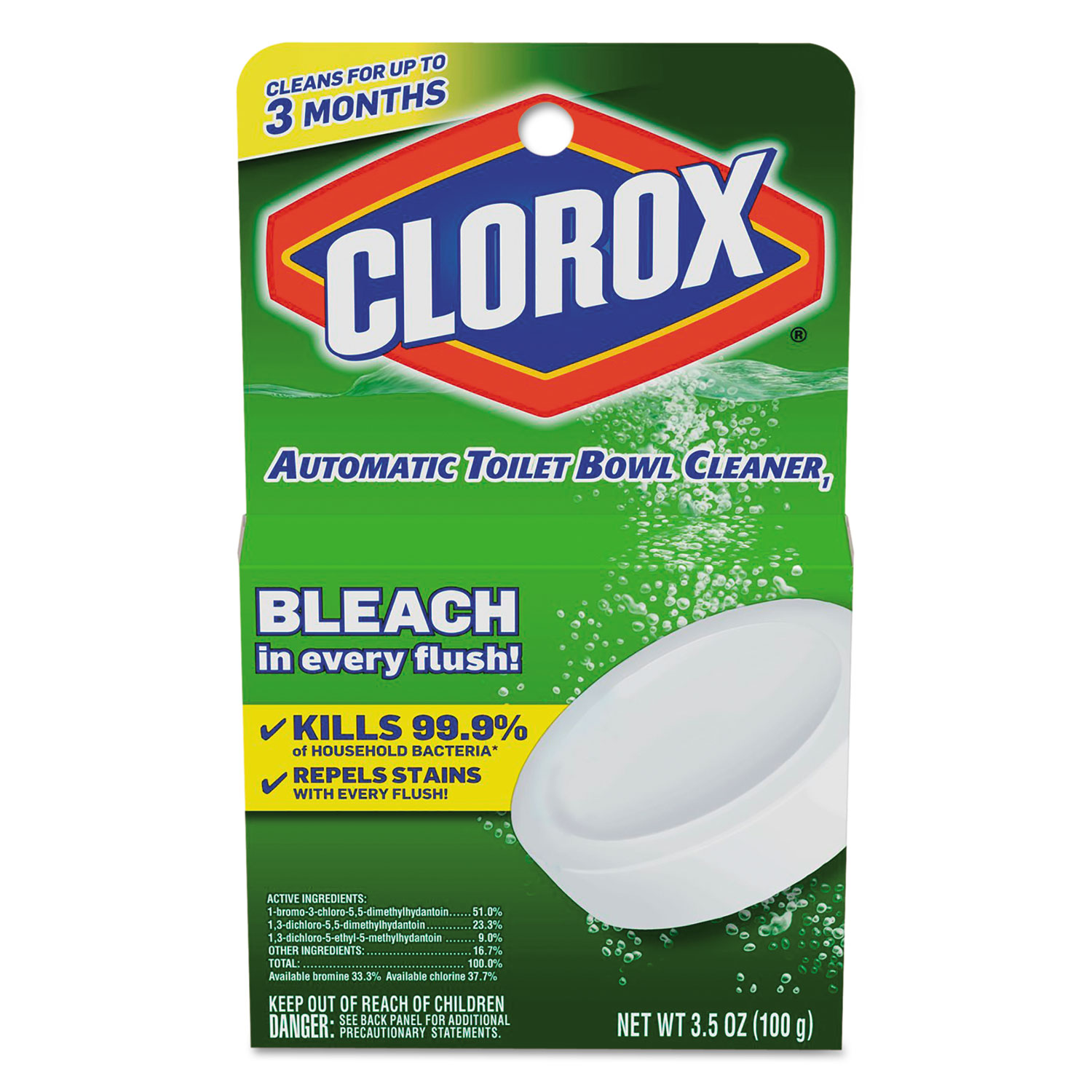 Clorox Bleach Automatic Toilet Bowl Cleaner - 3.5 oz, 12/Case