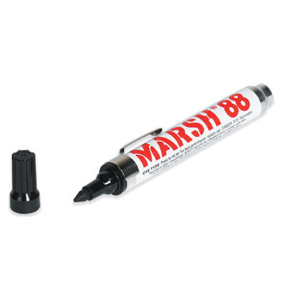 Marsh® 88 Valve Marker - Black, 12/Box