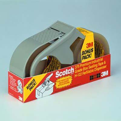 Scotch® Box Sealing Tape 375 with Dispenser PSD1, 18 kits