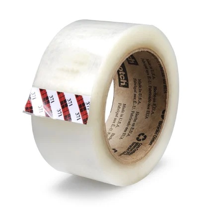 Scotch® 371 Box Sealing Tape, Clear, 1.8 mil