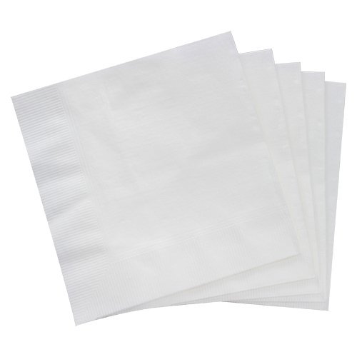 1-Ply 1/4 Fold White Beverage Napkin 500/pack 8 packs/case