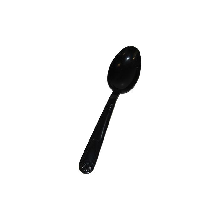 Heavy Weight Polypropylene Black Teaspoon 1000/case