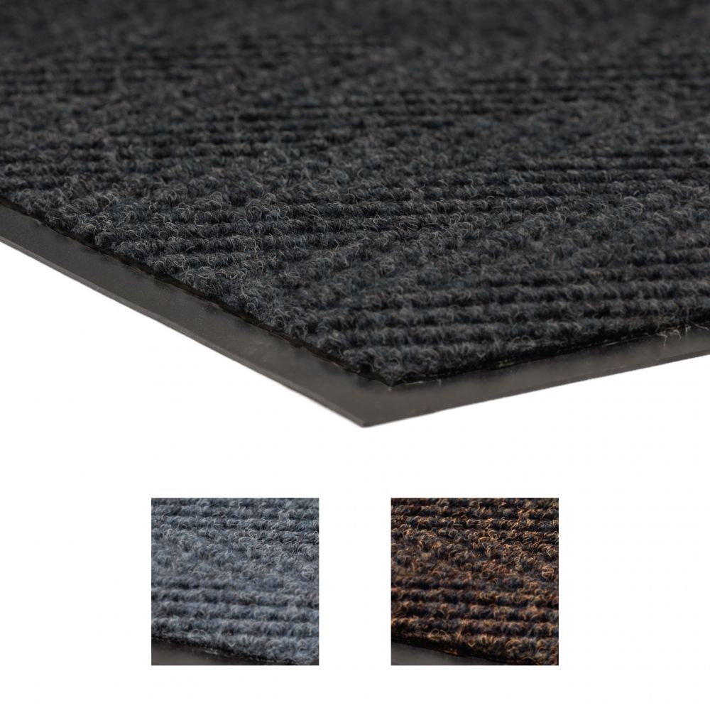 Chevron Entrance Mat - Charcoal, 3' x 5', 5/16"