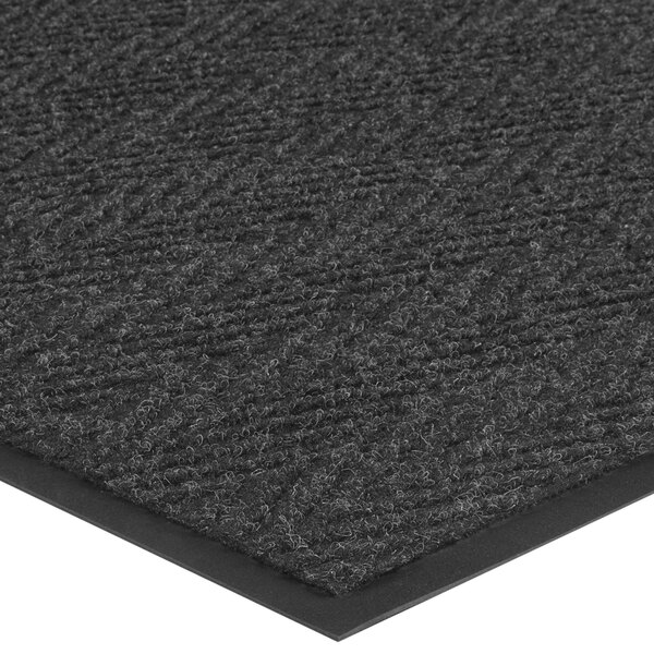 6' x 10' Charcoal Chevron Mat