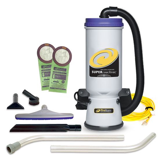 Super CoachVac 10 qt. Backpack Vacuum w/ Xover Multi-Surface Two-Piece Wand Tool Kit