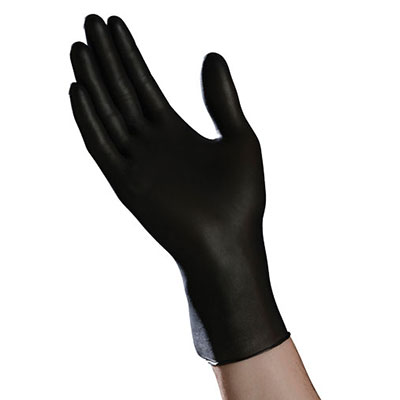 Nitrile Exam Gloves, Black, Powder Free, 1000 gloves