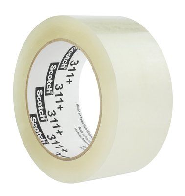 Scotch® 311+ Box Sealing Tape, Clear, 2.05 mil