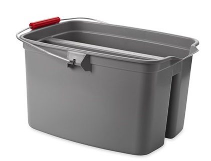 Rubbermaid® Double Pail - 19 Quart, Grey, 6/Case