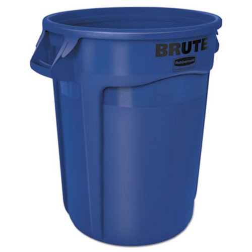 Rubbermaid 2632 Brute Round Blue 32 Gallon Vented Trash Can