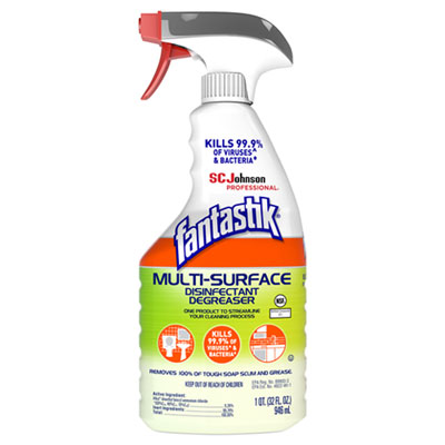 Fantastik Multi-Surface Disinfectant Degreaser 32 oz Spray Bottle 8/Case