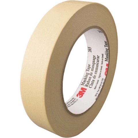 3M™ General Purpose Masking Tape 203 Beige 18mm x 55m 4.7mil 48/case