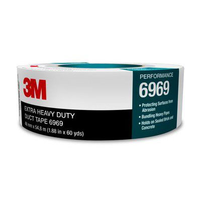 3M™ 6969 Extra Heavy Duty Duct Tape, Silver, 48 mm x 54.8 m, 10.7 mil