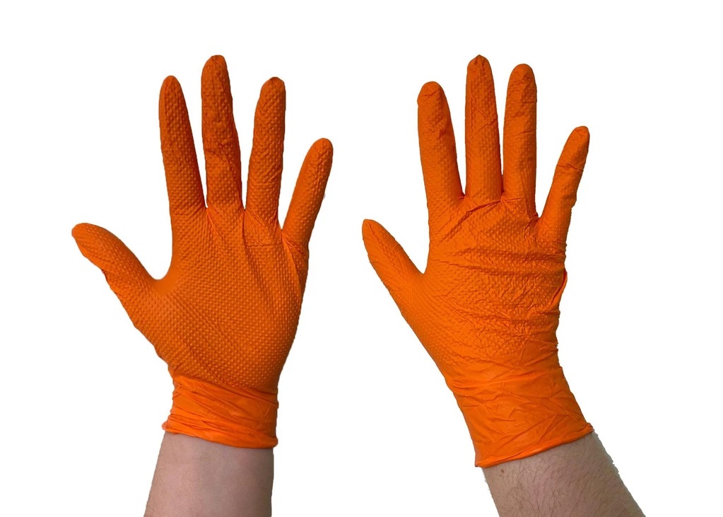 The Orange Diesel® 6 Mil Powder Free Nitrile Disposable Gloves Large 10 boxes/case