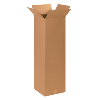 Tall Corrugated Boxes - 15" x 15" x 48", 32ECT, 10/Bundle