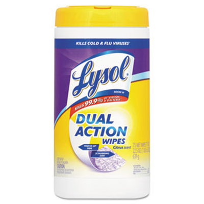 Lysol® Dual Action Wipes 75 count 6/case