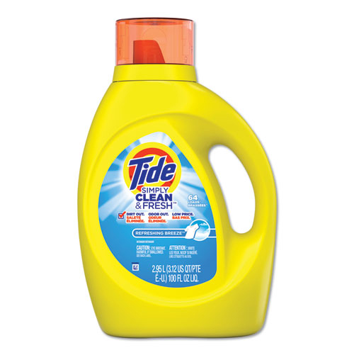 Tide® Simply Clean™ & Fresh Laundry Detergent - Refreshing Breeze, 100 oz, 4/Case