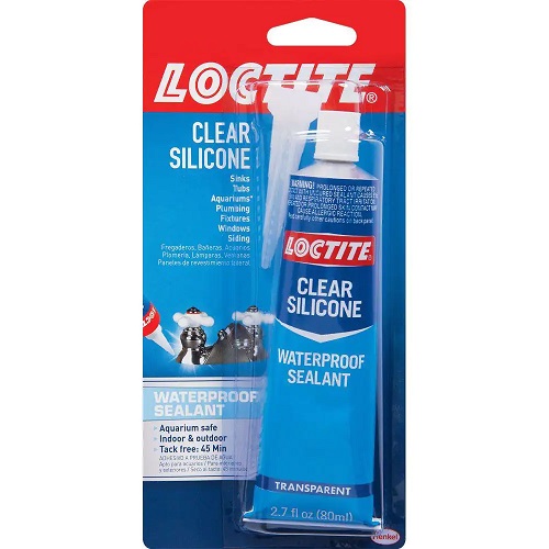 Loctite 2.7oz  Waterproof Clear Silicone Sealant 6tubes/case
