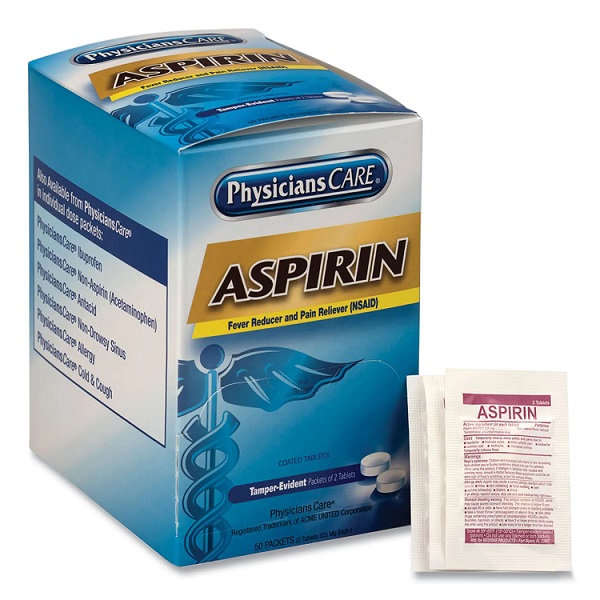 Aspirin Medication Two-Pack 50 packs/box