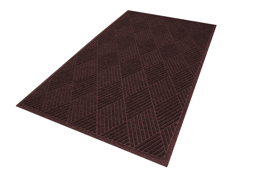 WaterHog™ Eco Premier Entrance Mat -  Fashion Border, Chestnut Brown, 6' x 8.4', 3/8"