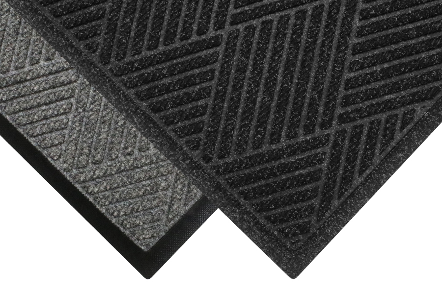 WaterHog™ Eco Premier Entrance Mat - Fashion Border, Chestnut Brown, 6' x 8.4', 3/8