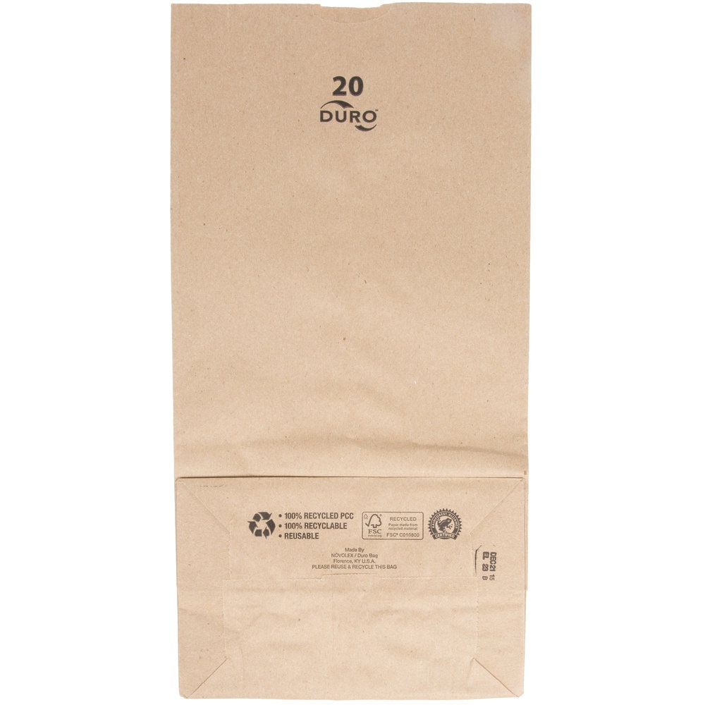 Duro 20lb Kraft Grocery Bag