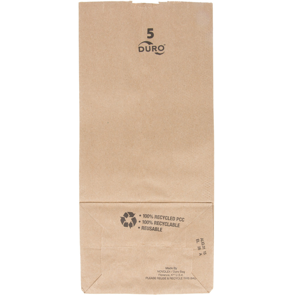 Duro Kraft Grocery Bag - 5 lb, 5 1/4