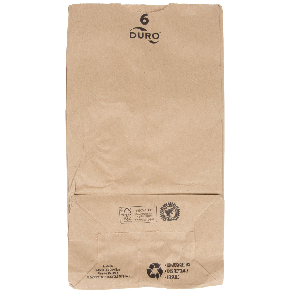 Duro 6lb Kraft Grocery Bag